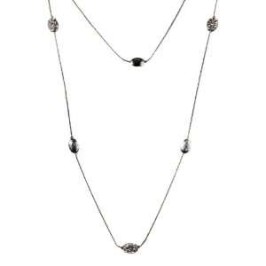  3 Strand Necklace With Black Nickel Plating And Black 
