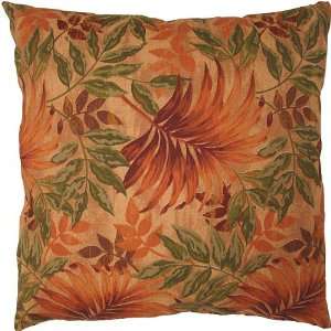   Tropical Palm 24 by 24 Indoor/Outdoor Floor Pillow, Wheat Home