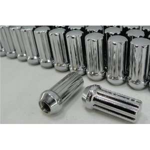 Chrome, Tuner, Closed End Spline, Lug Nuts, Set of 20, Fitment for 