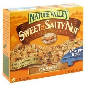 Nature Valley Sweet & Salty Nut Granola Bars Peanut, 6 Count Box (Pack 