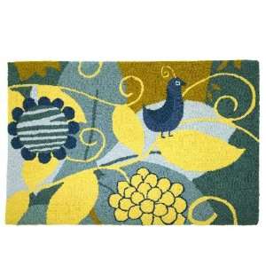  Homefires Accents Floral Scape with Bird Indoor Rug, 22 